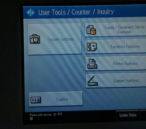 Phím counter 123 dùng để kiểm tra số lượng in chụp của máy photocopy